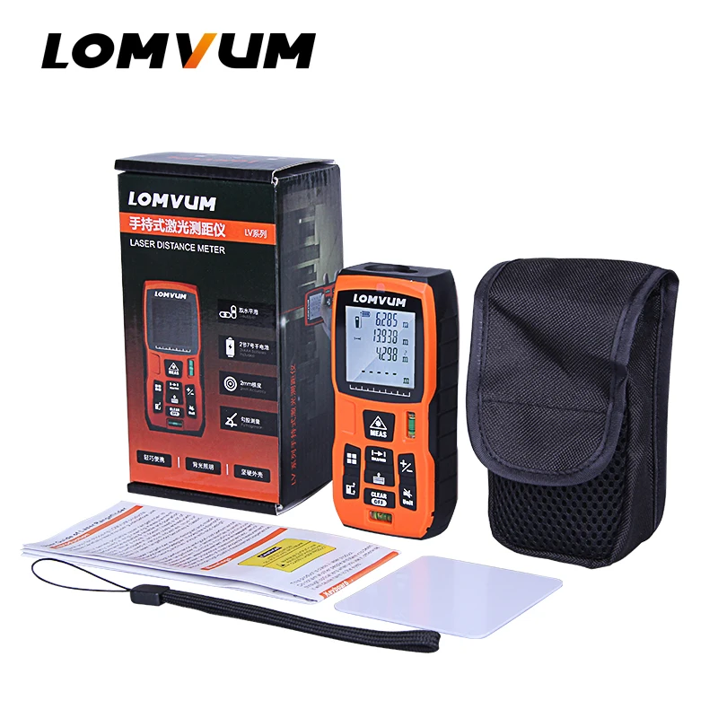 LOMVUM 40M 60m 80m 100m Laser Rangefinder Digital Laser Distance Meter Battery-powered Laser Range Finder Tape Distance Measurer LOMVUM 40M 60m 80m 100m Laser Rangefinder Digital Laser Distance Meter Battery-powered Laser Range Finder Tape Distance Measurer