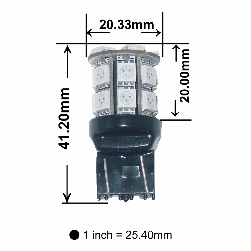 PA светодиодный 4 шт. x T20 7443 20SMD 5050 авто автомобильный светильник для хвостового