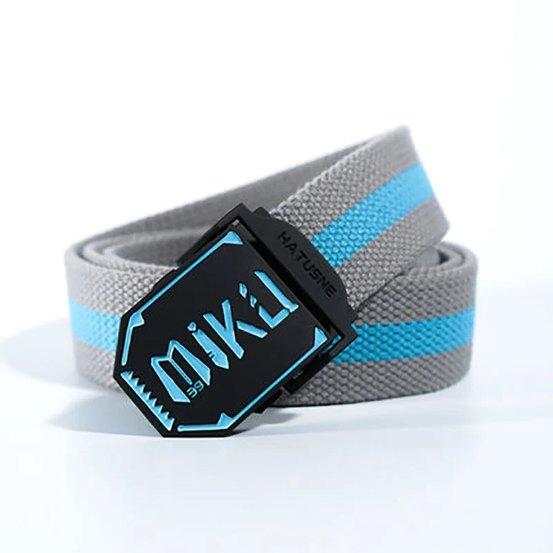 

Hatsune Miku belt metal buckle two yuan around canvas pants student animation original COS PLAY