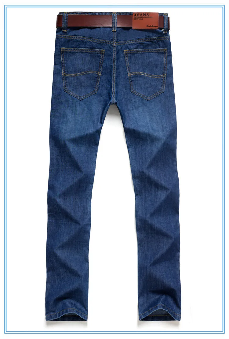 Brand Men's Jeans Spring summer Business Casual Loose Long Pants Male Solid Straight Jeans For Men factory Price  (10)