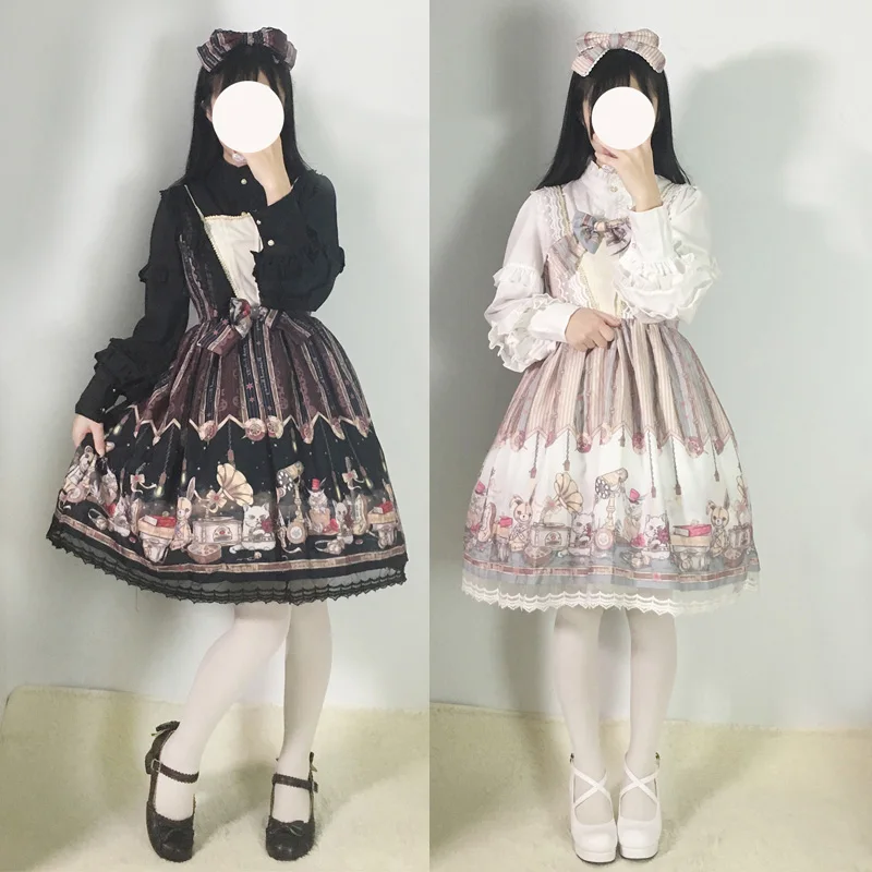 2018 летнее платье Steam tetralogy LOLITA элегантное JSK Punk винтажное шифоновое с принтом
