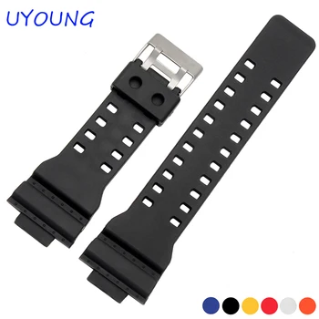 

New replacement Matte Silicone stainless steel clasp for CASIO GA-100/GA-300/GA-110/GA-120/G-8900 Driving Sport watch