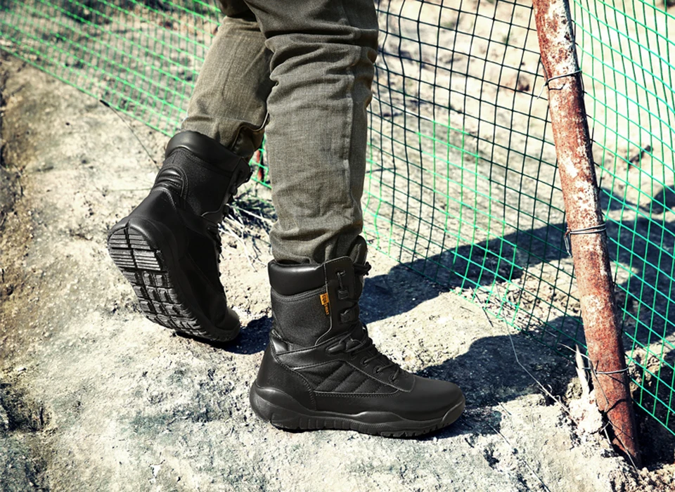 Мужские ботинки из искусственной кожи в стиле милитари, мужские мотоциклетные ботинки для верховой езды, охотничьи походные ботинки