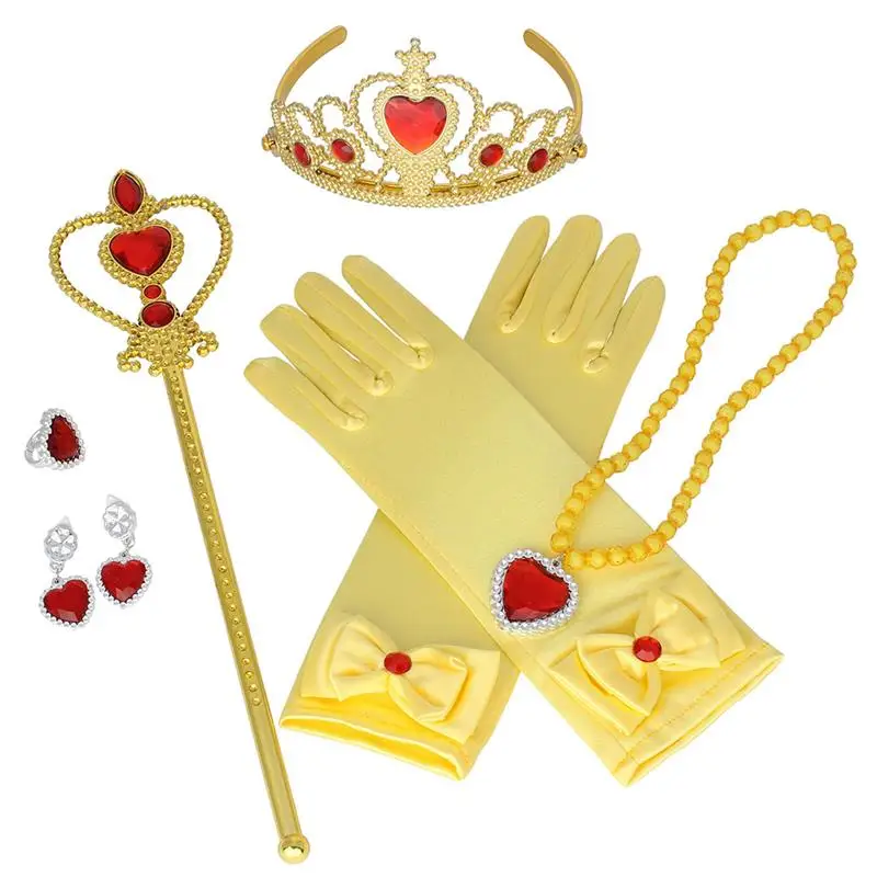 

6PCS Princess Dress up Accessories Set Cute Various Styles Princess Jewelry Set