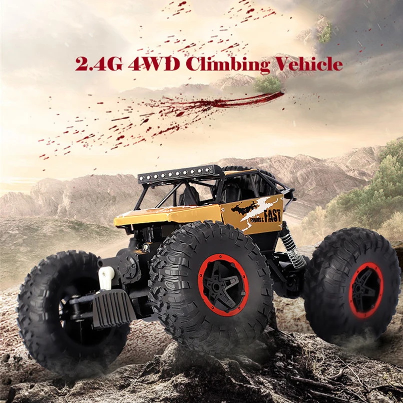 

2.4G 4WD High Speed Remote Control Car 1:18 Off-Road Vehicle RC Bigfoot Climbing Racing Buggy Radio Controlled Toys For Children