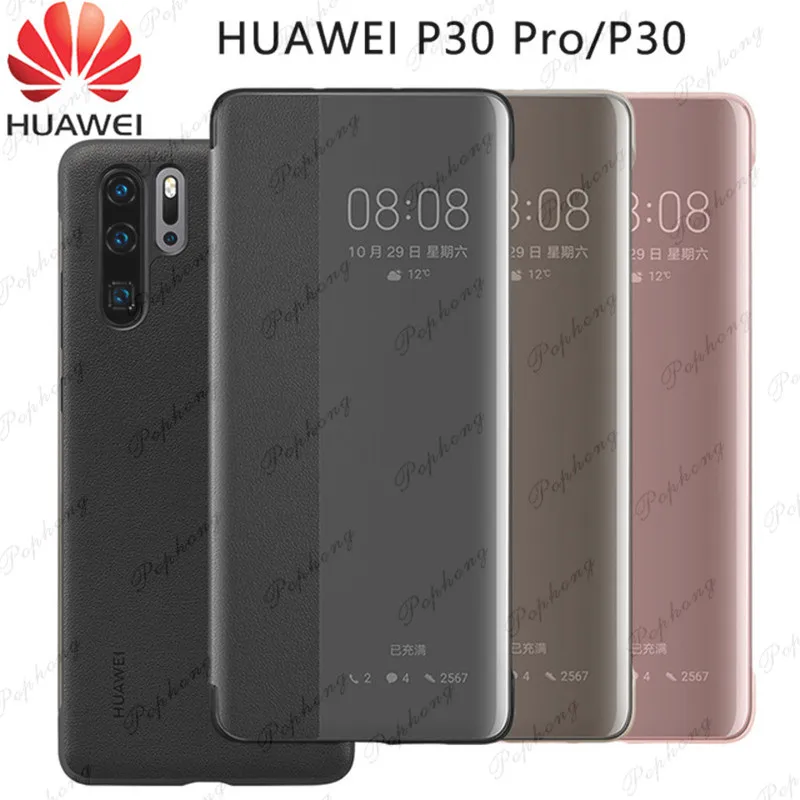 Официальный huawei P30 Pro Чехол Smart View из искусственной кожи флип-чехол huawei P30 Pro Чехол huawei P30 чехол для телефона Funda