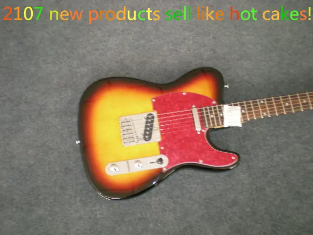 

Sell like hot cakes! Electric guitar tster sun color red guard guitarra eletrica guitars china
