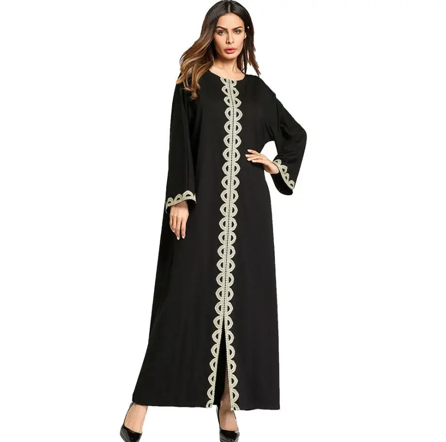 Muslim women Long sleeve Dress maxi abaya jalabiya islamic women...