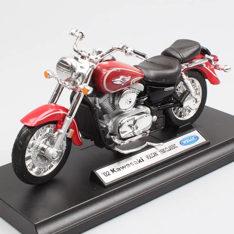 1:18 Масштаб маленький welly 2002 Kawasaki VN Vulcan 1500 средняя полоса классический мотоцикл круизер модель мотоцикла литая игрушка для детей