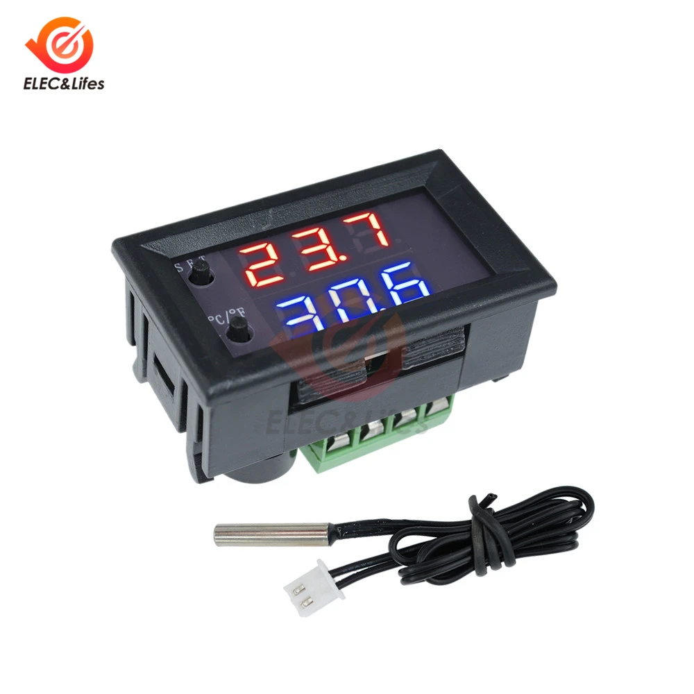 

W1209 WK W1209WK DC Digital Temperature Controller Thermostat 12V Thermometer Thermo Control Switch Incubator NTC Sensor Meter