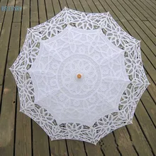 BRITNRY Новое поступление зонтик от Солнца хлопок Свадебный зонтик вышивка кружева белый зонтик