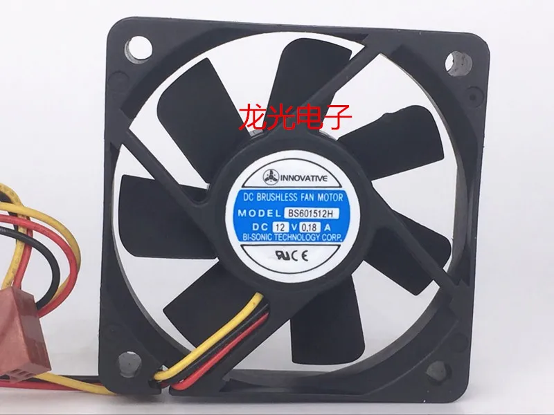 Bi-Sonic BS601512H Server Cooling Fan DC 12V 0.18A 60x60x15mm 3-wire | Компьютеры и офис