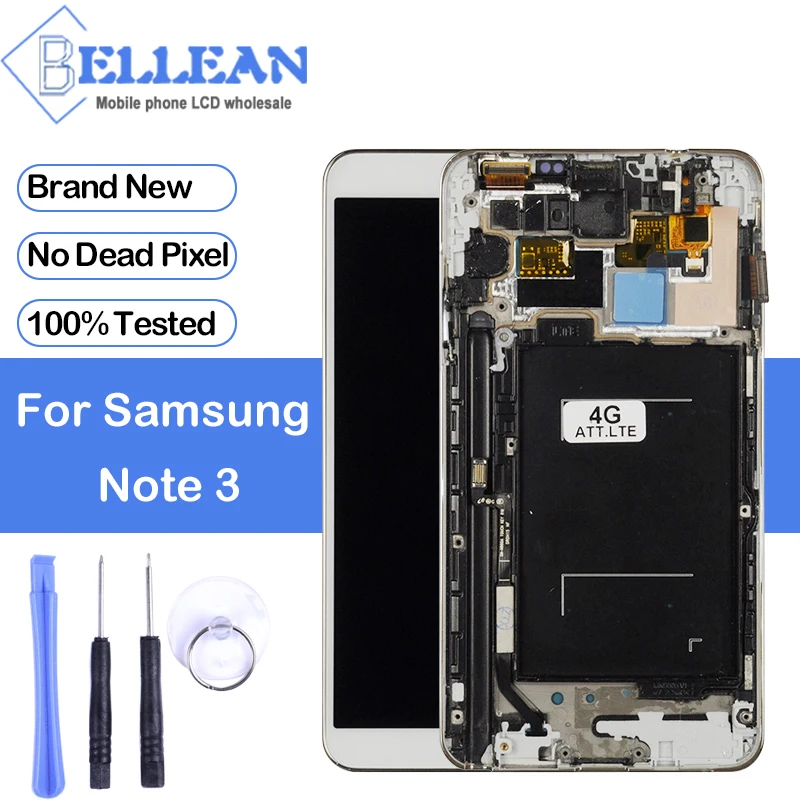 

Dinamico 3G/4G LTE N9000 Display For Samsung Galaxy Note 3 Lcd With Touch Screen Digitizer Assembly N9005 Lcd With Frame