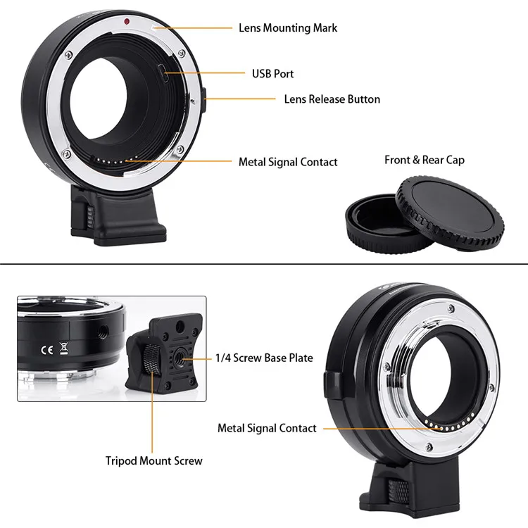 Commlite EF-FX адаптер с автофокусом для объектива Canon EOS Tamron Sigma для Fujifilm FX Mirroless camera Lens Adapter для Canon