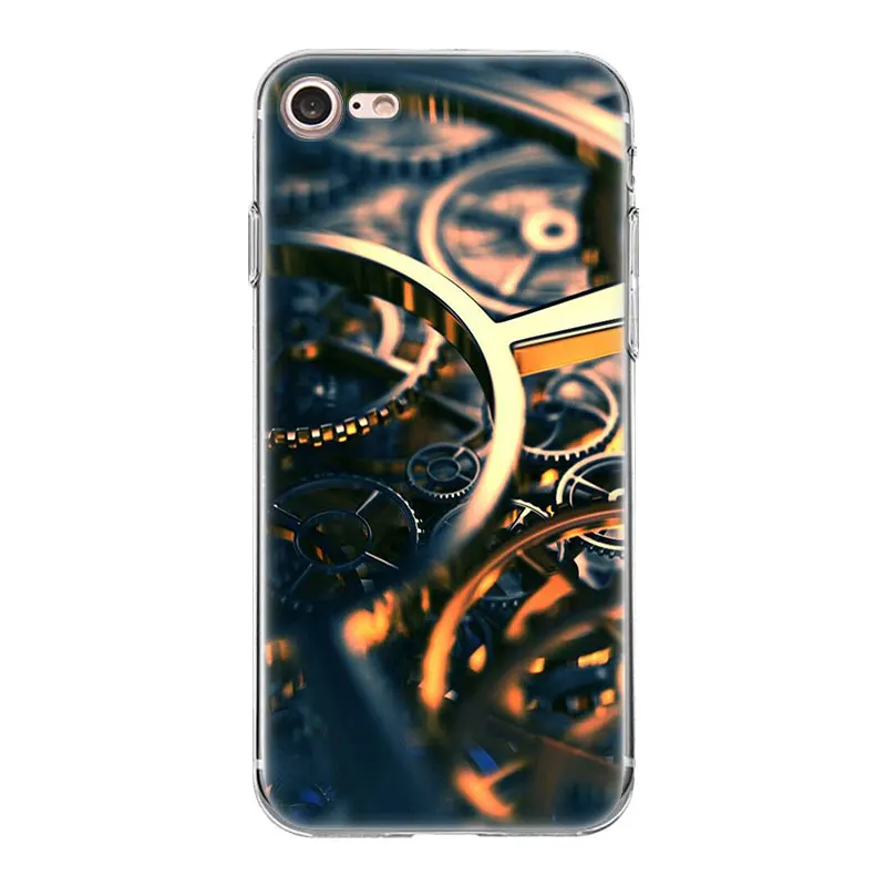 Tpwxnx модные механические часы шестерни из мягкого ТПУ Модный чехол для iPhone X 4 4S 5 5C