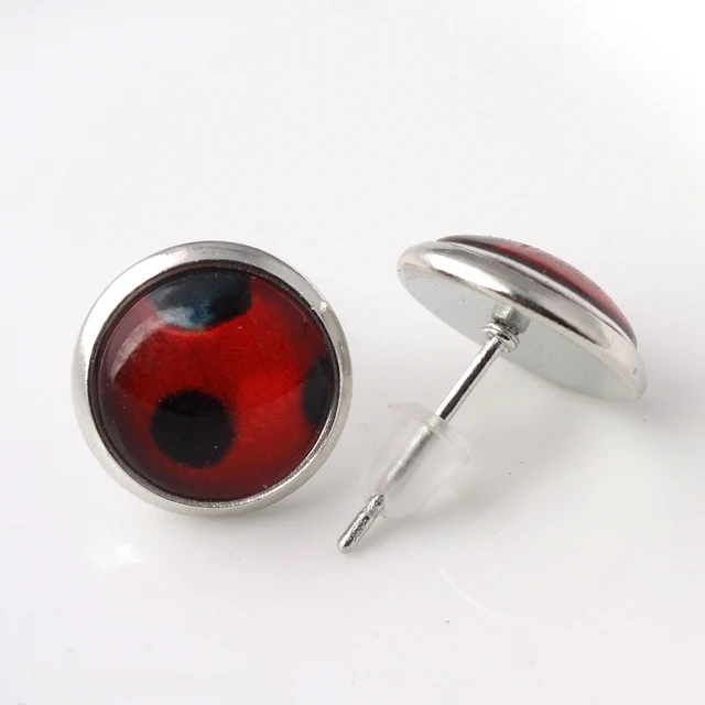 Newest Miraculous Ladybug Earrings Circle Animal Cat Noir Newest Miraculous Ladybug Earrings Circle Animal Cat Noir For Women S Anime Jewelry