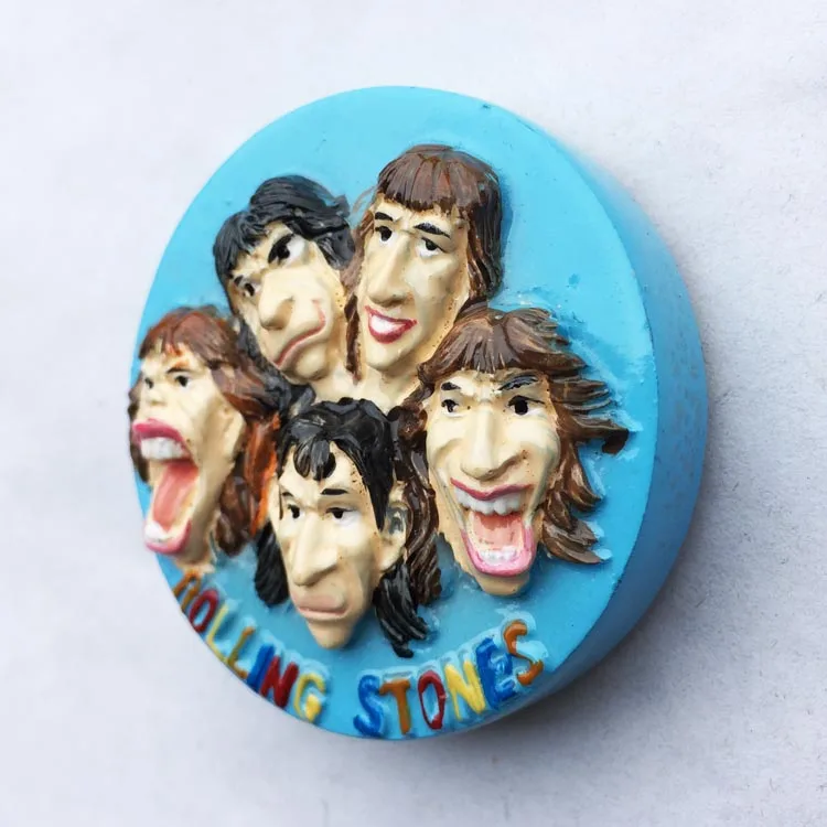 Британская рок-группа Rolling Stones Q версия трехмерного креативного путешествия сувенир магнитные наклейки холодильник