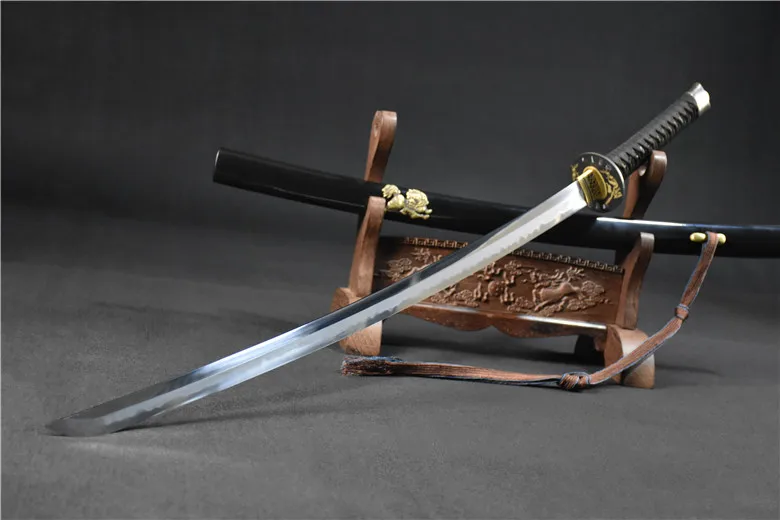 Discount Top Quality Japanese Sword Samurai Katana Sharp Clay Tempered T10 Steel Blade Full Tang 1