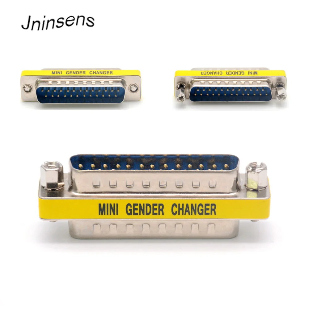 1pcs DB25 25 Pin Male to DB25M Male M//M Mini Gender Changer Serial COM Adapter