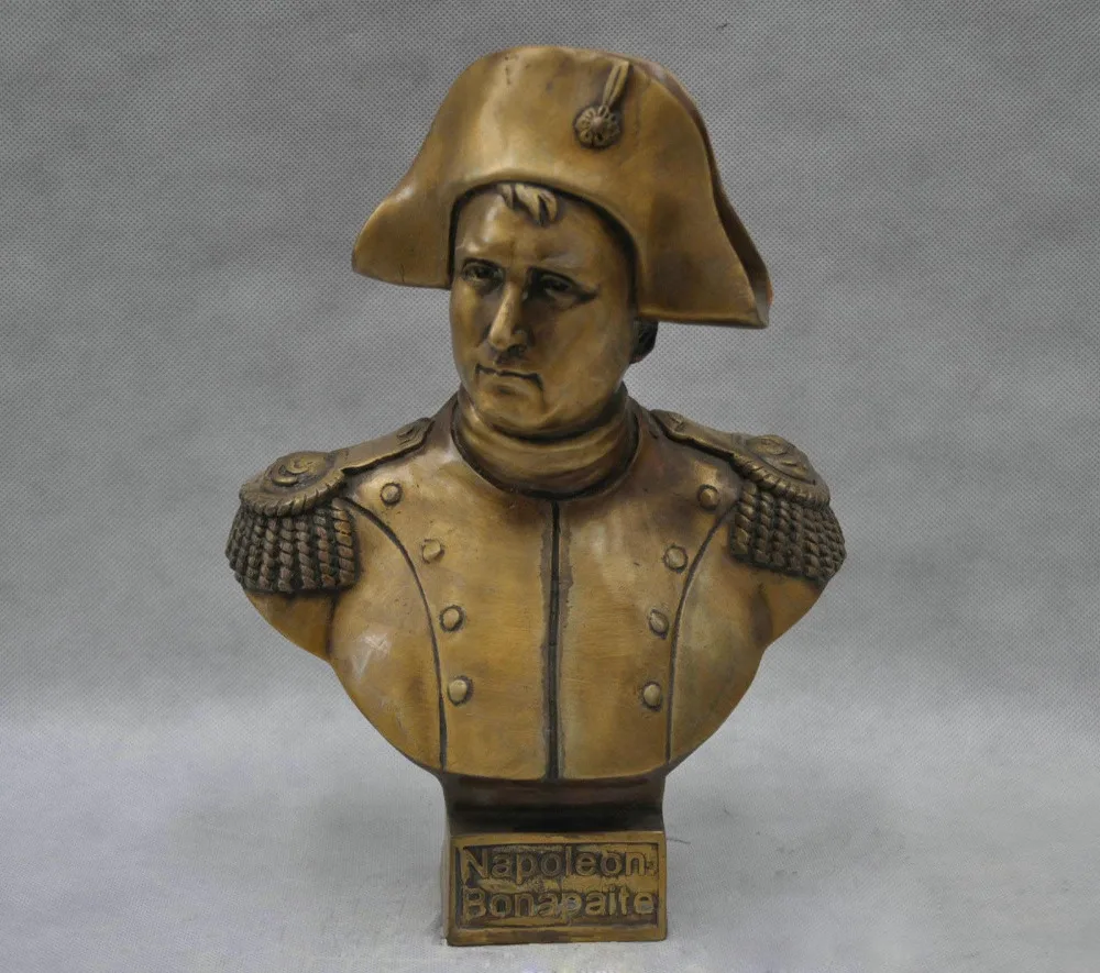 

12" Bronze Sculpture Napoleon Bonaparte Strategist Mathematicians Napoleon Bonaparte Decoration Crafts