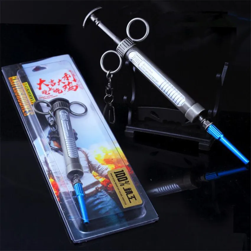  Game PUBG Epinephrine Syringe Playerunknown's Battlegrounds Cosplay Costumes Props Alloy Armor Mode
