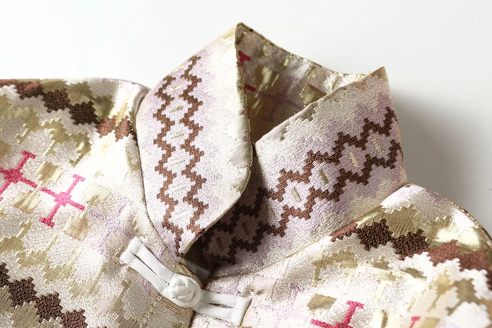 De Jacquard Cardigan Automne Manches Longues Vintage Tranchée Clair Manteau Pour B1159 Femmes long Col X Luxe 2018 Mode Rayé Mandarin UpSzVM