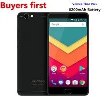 original Vernee Thor Plus Smartphone 6200mAh Android 7.0 MT6753 Octa Core 5.5 Inch 3GB RAM 32GB ROM 4G Lte 13MP Mobile Phone