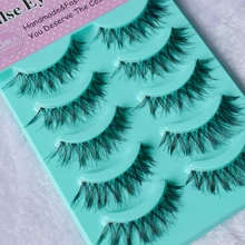 5 пар/компл. натуральный черный длинный разреженные и с перекрестным ворсом накладные ресницы густые накладные ресницы расширения косметический макияж для глаз инструменты