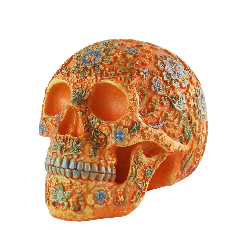 

Home Decoration Accessories Carving Skull Statue&Sculpture Ornaments Creative Home Decoration Resin Craft Smoking Skull Statue