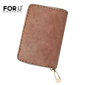 

FORUDESIGN 55 Card Slots Solid Leather Wallet Credit Card Women Protector Case Female Id Card Cover Loss Prevention Organizer