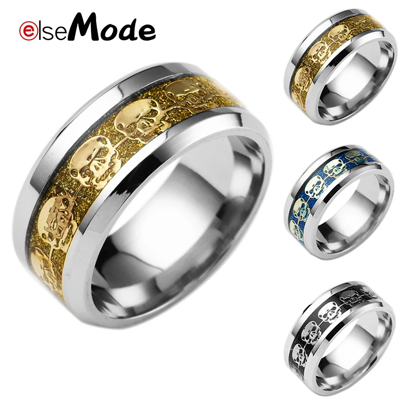 Кольца ELSEMODE из нержавеющей стали 316L в стиле панк/байкера индивидуализированные с