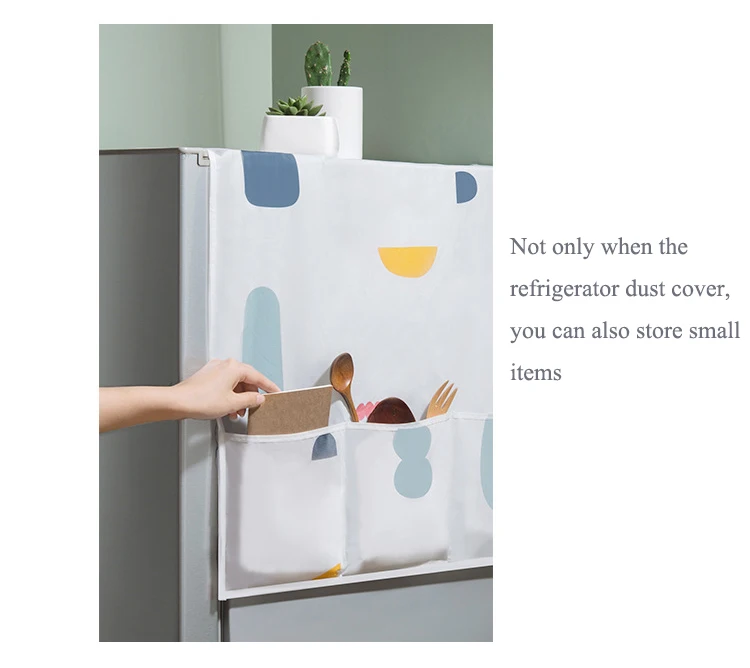 Luluhut сумка для хранения на холодильник, красочная Водонепроницаемая Пылезащитная крышка, органайзер для мелочей, подвесная сумка, кухонные аксессуары