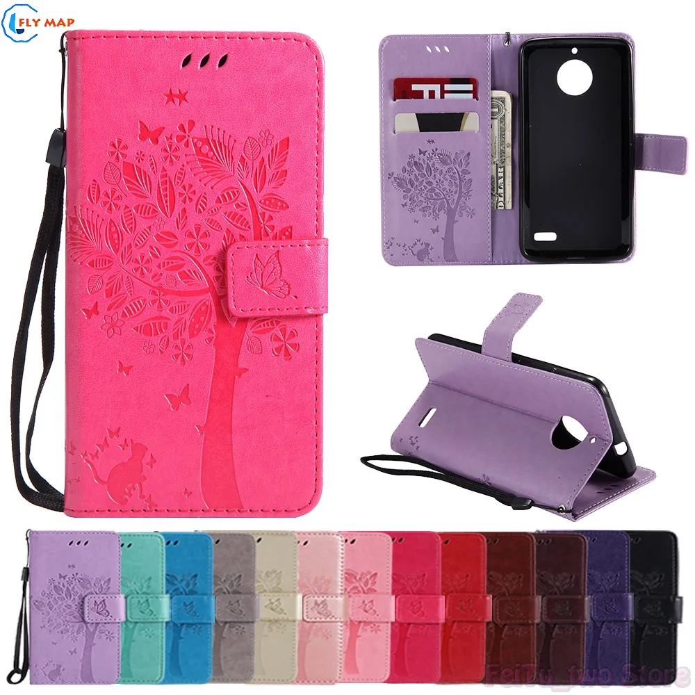 Coque For Motorola Moto E4 XT1762 XT1767 XT1761 Wallet Flip Phone PU Leather Case Cover for Motorola E 4th Gen XT1763 XT1764 Bag