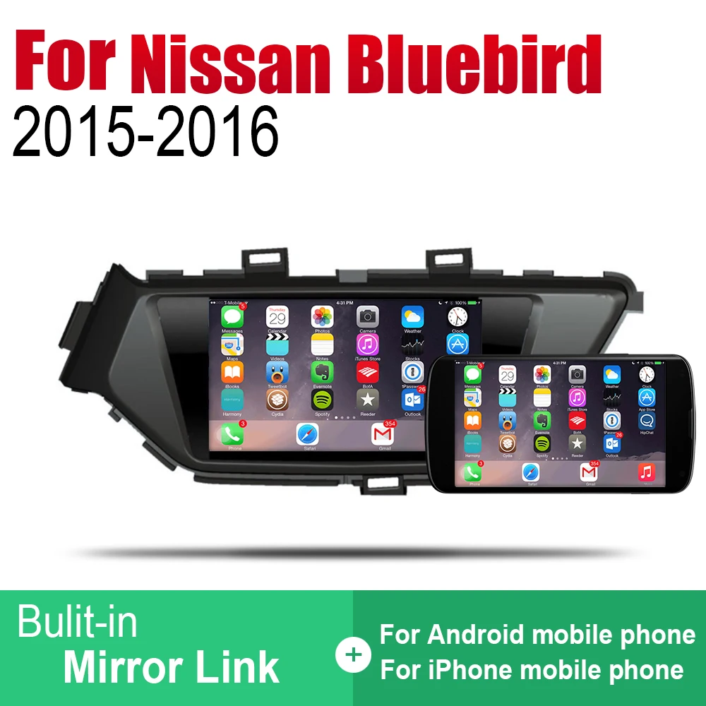 Flash Deal Zaixi For Nissan Bluebird 2015~2016 Car Audio Video Multimedia Player Multi-Touch Screen Head Unit Wifi Bluetooth Radio Stereo 4