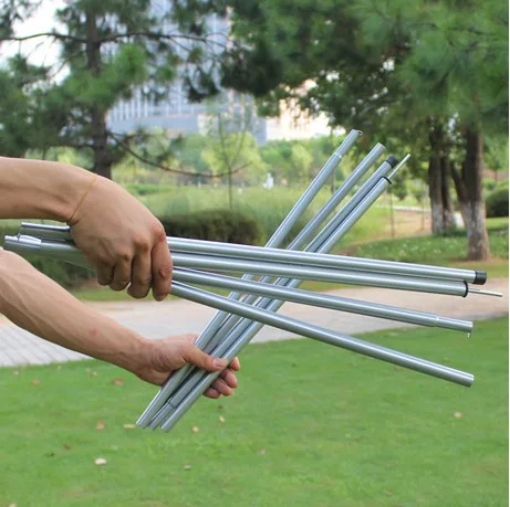 

2m Per piece 2pcs Per Set Galvanized Irons Outdoor Camping Tent Frame Tent Pole Props Awning Rod Tent Curtain Poles
