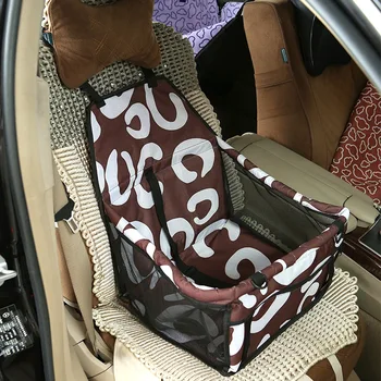 

fine joy Pet Dog Carrier Car Seat Letter Pad Safe Carry House Cat Puppy Bag Car Travel Accessories Dog Bag Basket Pet Products
