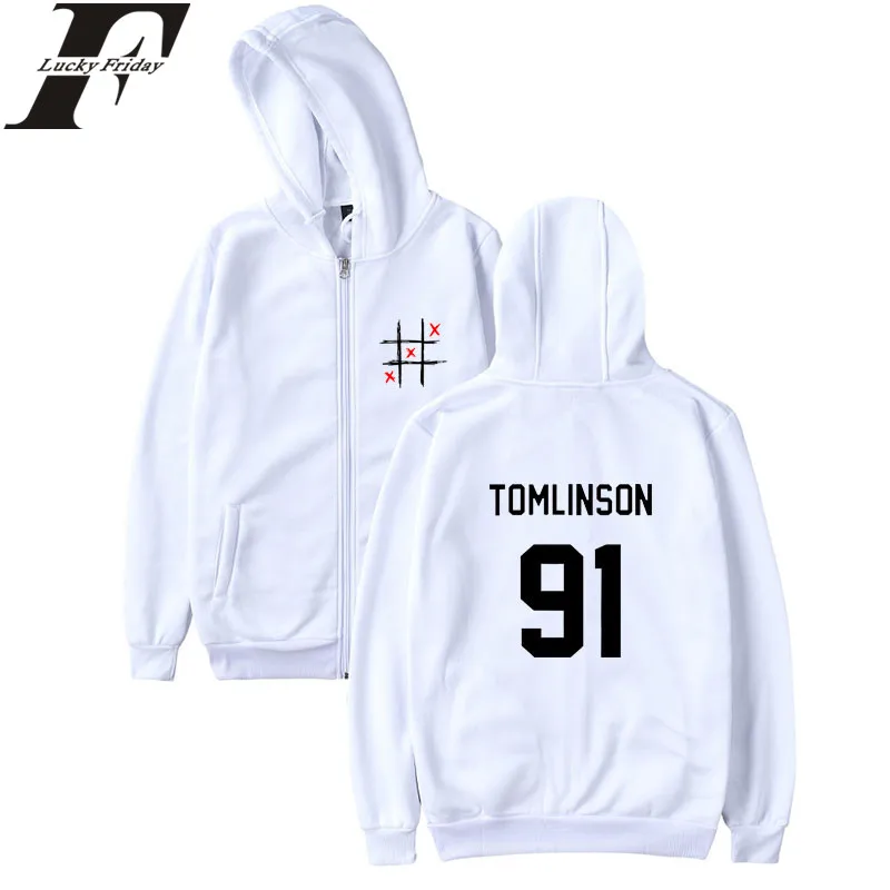 LUCKYFRIDAYF Louis Tomlinson One Direction Zipper Hoodies Women Winter Casual Style Female Coat Popular Hoodies Women Clothes