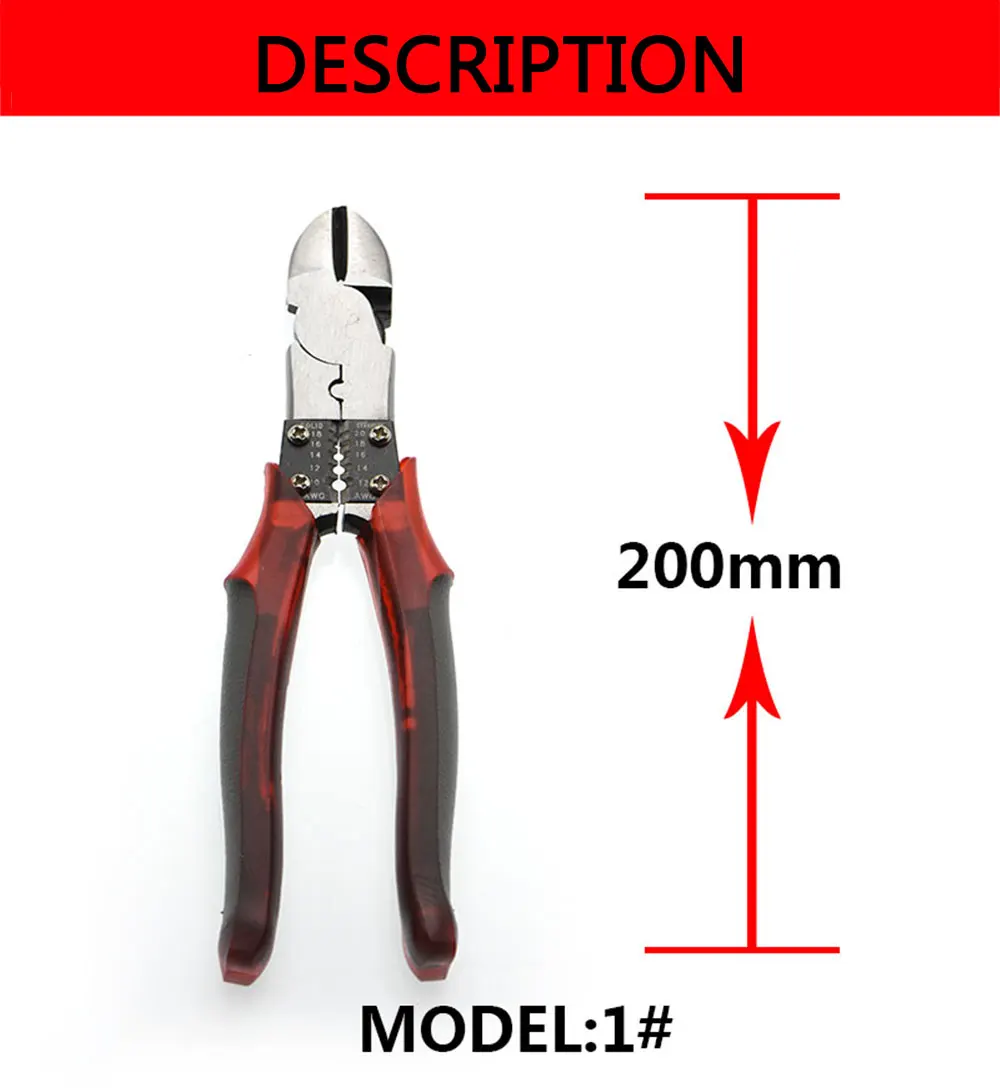 Инструмент для зачистки проводов многофункциональный инструмент плоскогубцы обжимной инструмент многофункциональный автоматический инструмент для зачистки