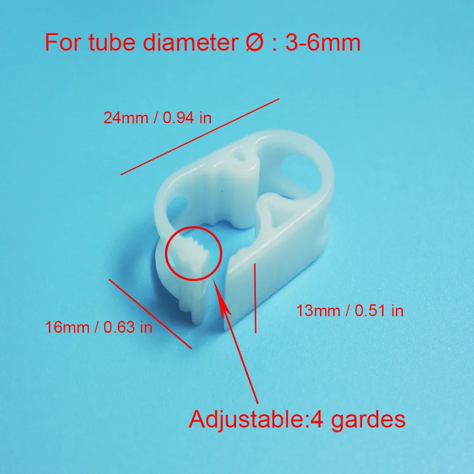 Plastic Tubing Clamps Adjustable Tube Clamp 0.236-0.472 Inch Tube Laboratory Pinch Valve Flow Control Hose Clamp 5pc Pack