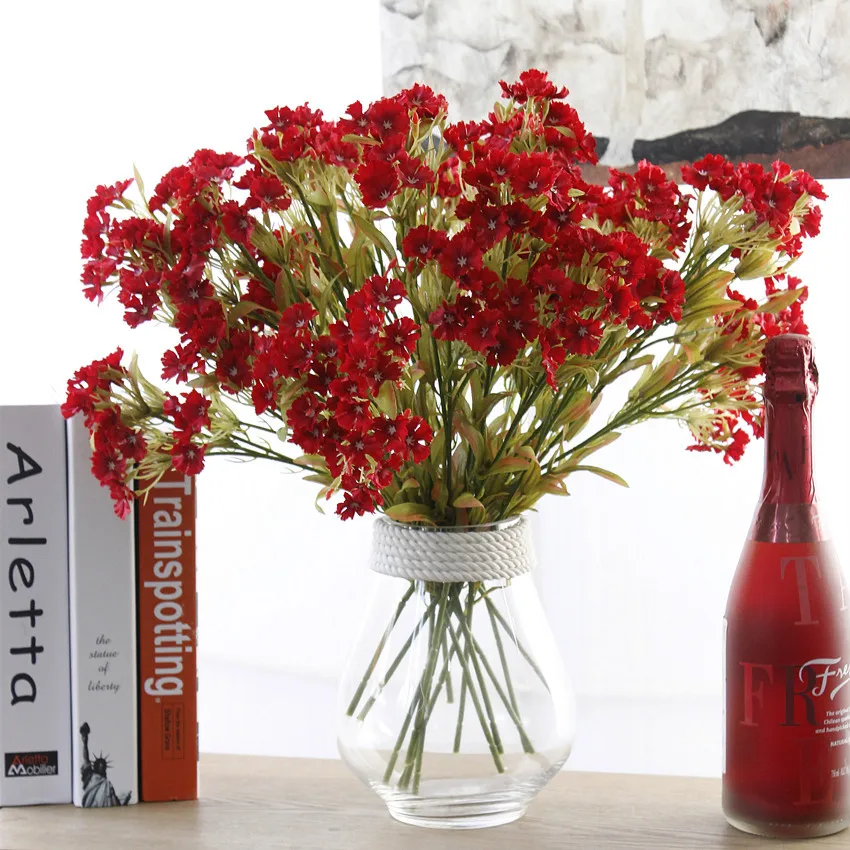 

Artificial Wild Carnations Flowers Simulation Floral Arranging DIY Silk Flower Wedding Home Decor