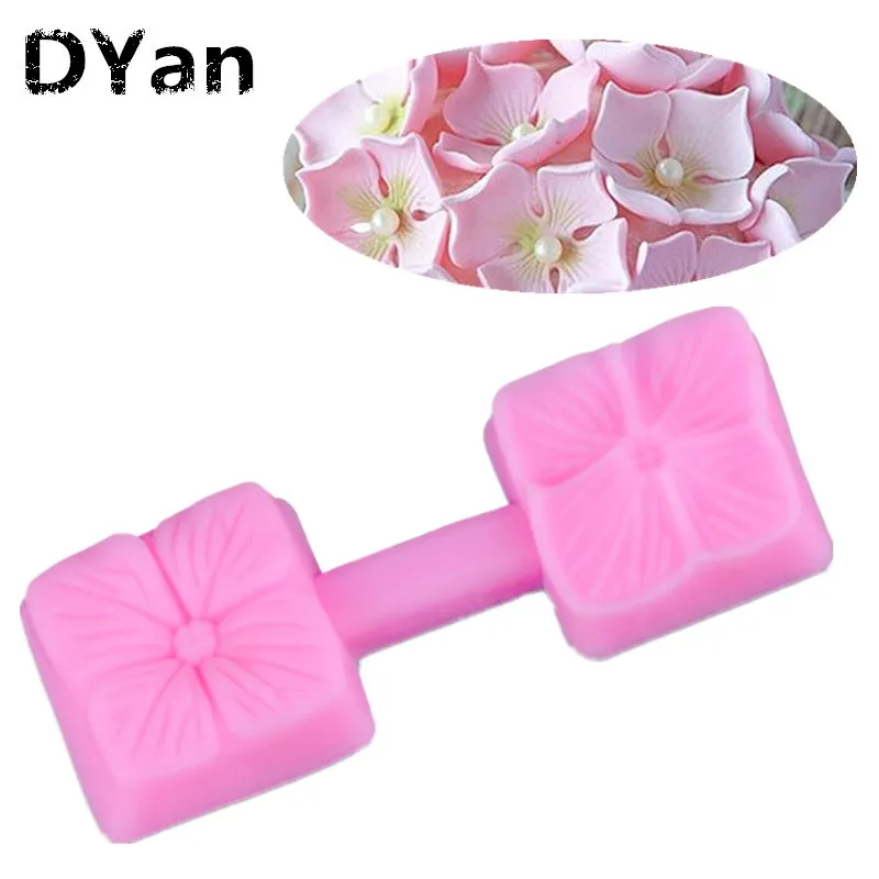 

Free Shipping Clover Flower Fondant Molded Silicone Mold Cake Decorating Sugar Art Tools DIY Tools A078