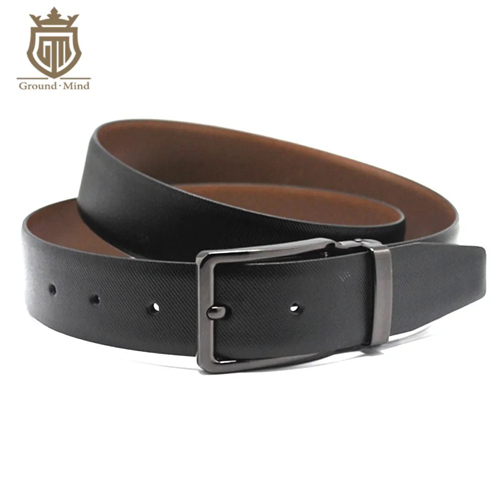 Genuine Cowhide Leather Luxury Brand Belt for Men Male with Nickel free