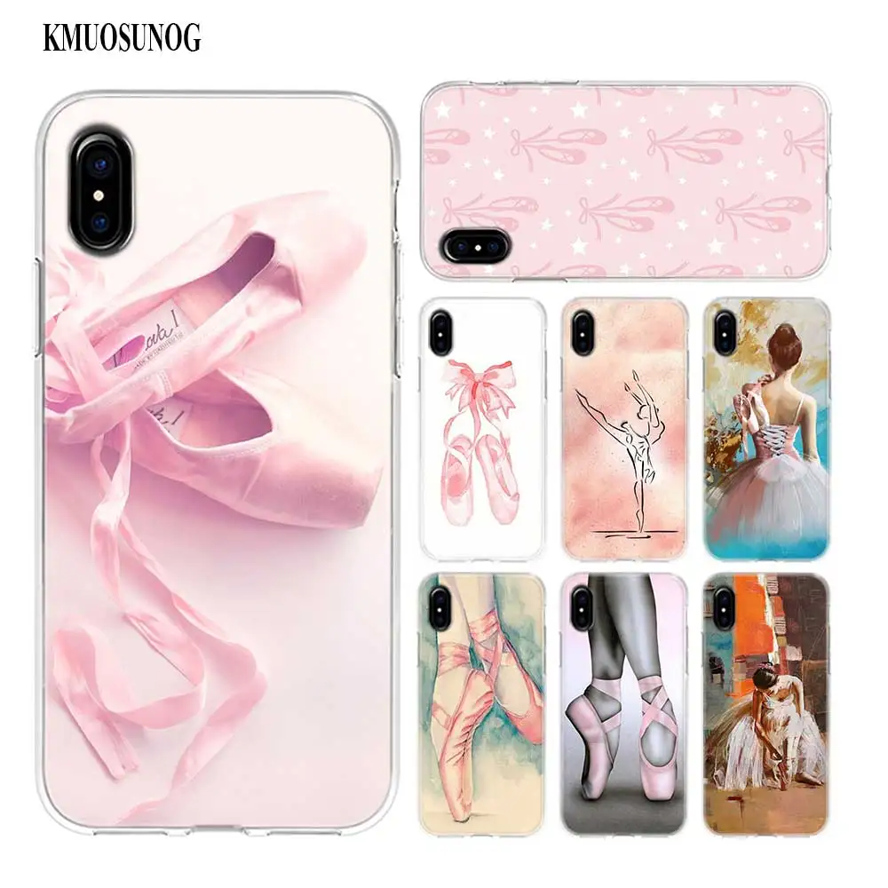 

Transparent Soft Silicone Phone Case Ballet dancer Ballerina for iPhone XS X XR Max 8 7 6 6S Plus 5 5S SE