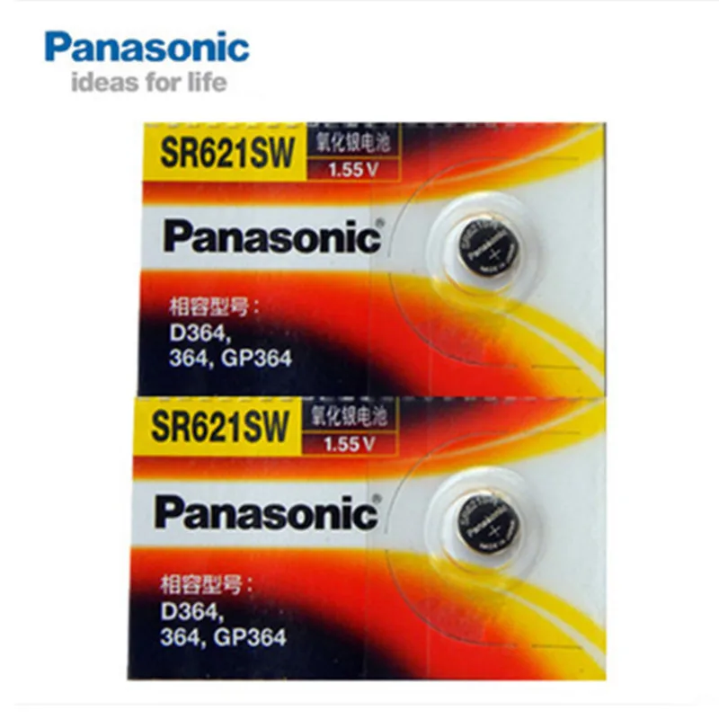 2 шт./лот SR621SW оксид серебра 6 8 мм * 1 кнопочные Аккумуляторы для Panasonic AG1 364 164 D364 L621 55 v
