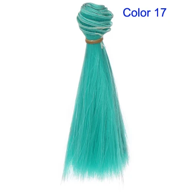 1 шт. волосы refires bjd волосы 15 см* 100 см синий зеленый фиолетовый цвет короткий парик с прямыми волосами для 1/3 1/4 BJD diy - Цвет: Color 17