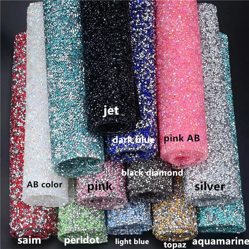 Free Shipping Shiny Rhinestone Self Adhesive Sheet Hot Fix Pointed