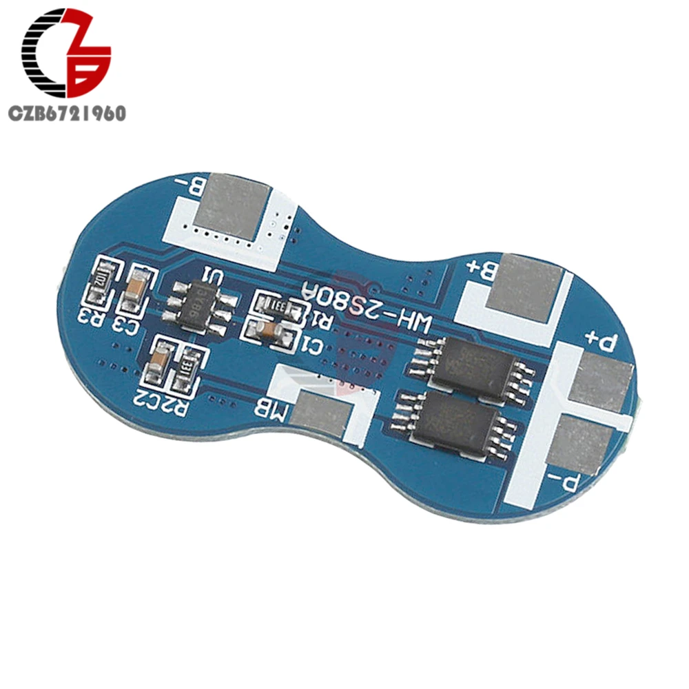 

2S 4A 7.4V Lithium Battery Charging Protection Board 2 Series BMS Li-ion Cell Charger Module Short Circuit Overcharge Protection