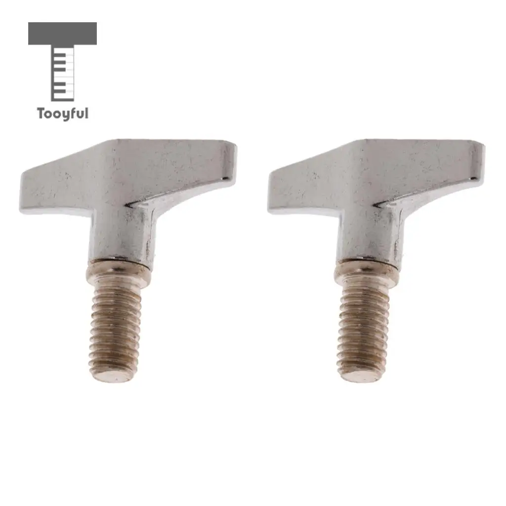Tooyful 2Pcs Drum Cymbal Thread Wing Nuts Hand Knob Screw Replacement for Drummer 