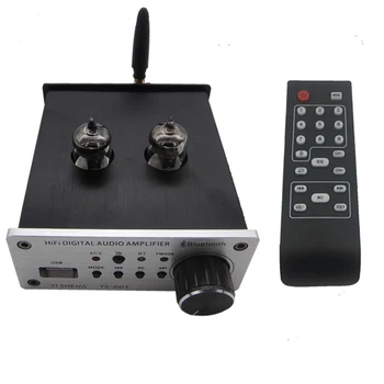 

HIFI Bluetooth 4.2 Audio 6J3 Tube Amplifier Stereo Preamp Bile Preamplifier Board Support USB Disk FM Radio Remote Controller