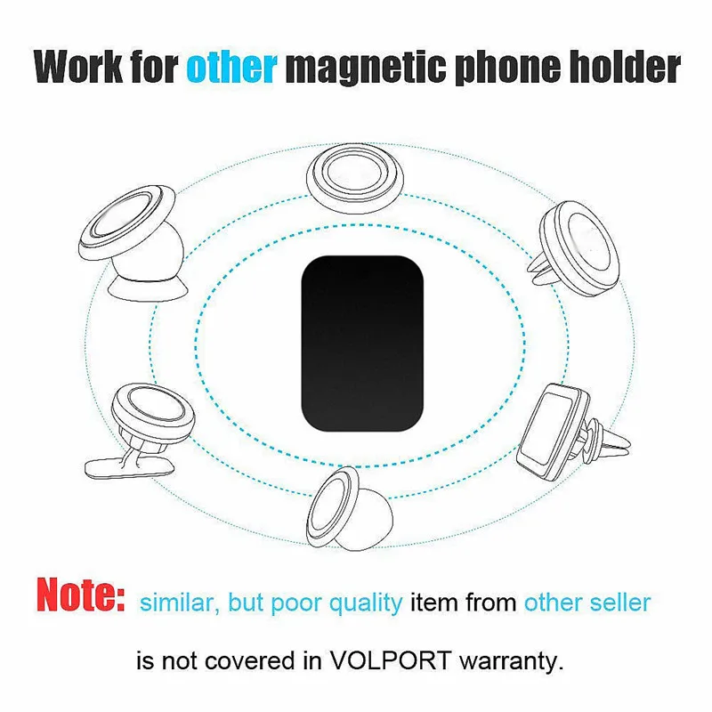 Горячая Распродажа, металлическая пластина, универсальный набор для замены металлической пластины с клеем для магнитного автомобильного крепления, держатель для телефона, Магнитная подставка для мобильного телефона